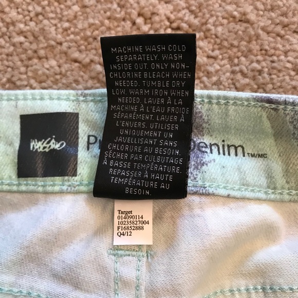 Mossimo Skinny Jeans Womens Size 8 Jambe Moulante Printed Low Rise - Picture 13 of 15